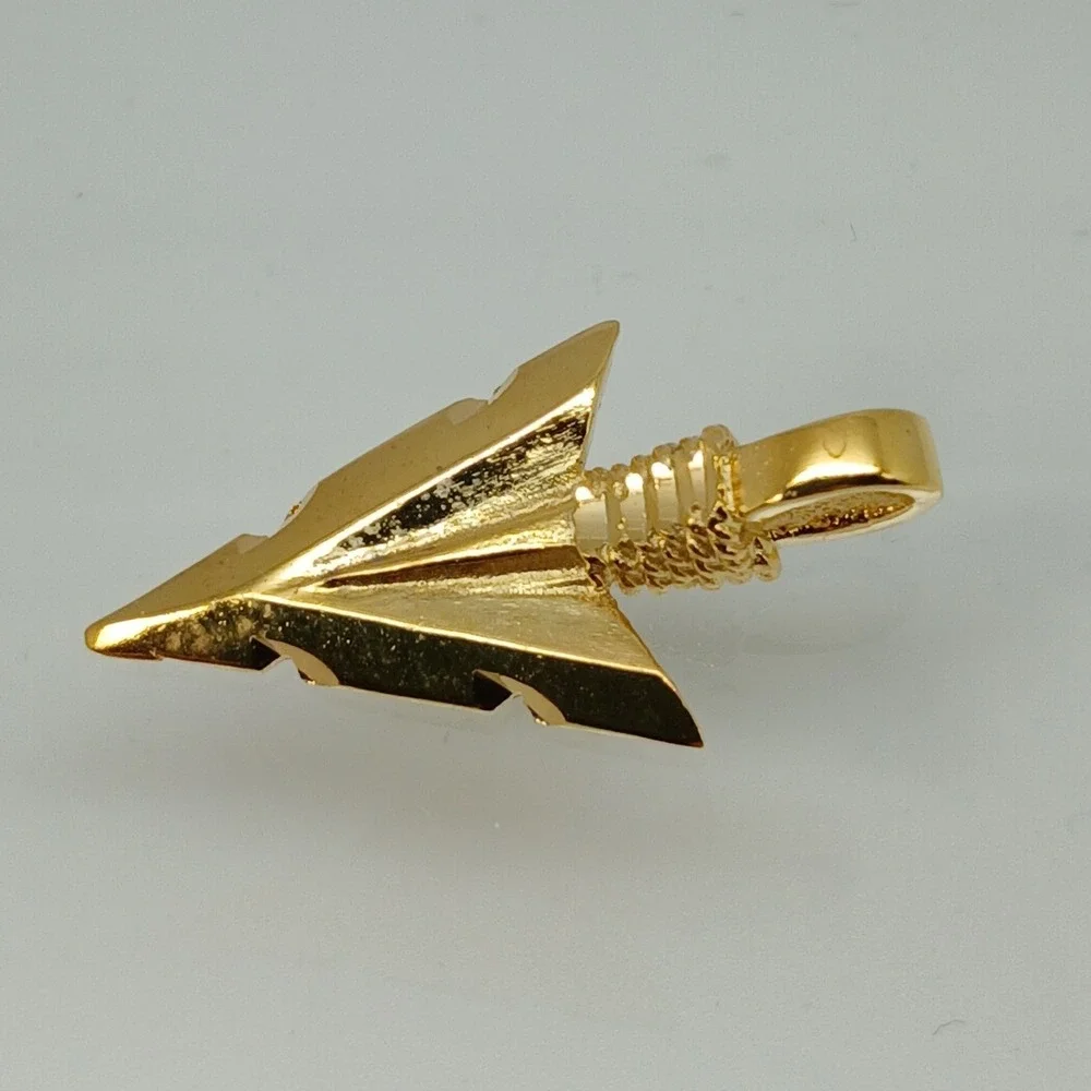 Karatbond Vintage Y2K Gold  Western Arrowhead Pendant Made in USA New Old Stock